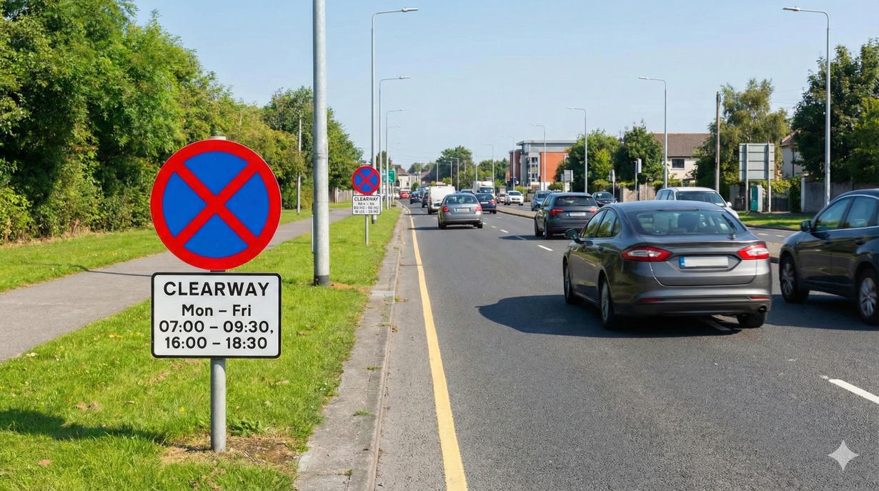 Irish clearway sign explained