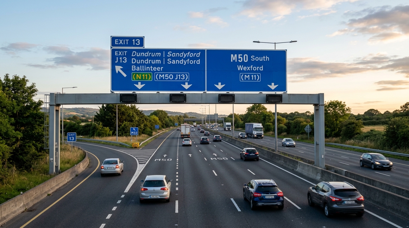 Demystifying Motorway Signs in Ireland: Exits, Gantries, and Tolls