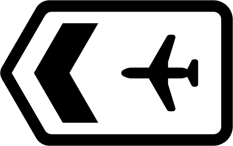 Irish Traffic Sign: Airport Direction A common road sign in Ireland for airport direction. Driving Theory Test revision.