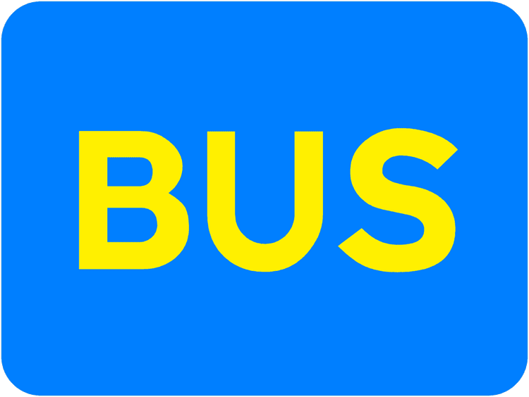 A regulatory road sign in Ireland enforcing bus stop. Essential for the Driving Theory Test.