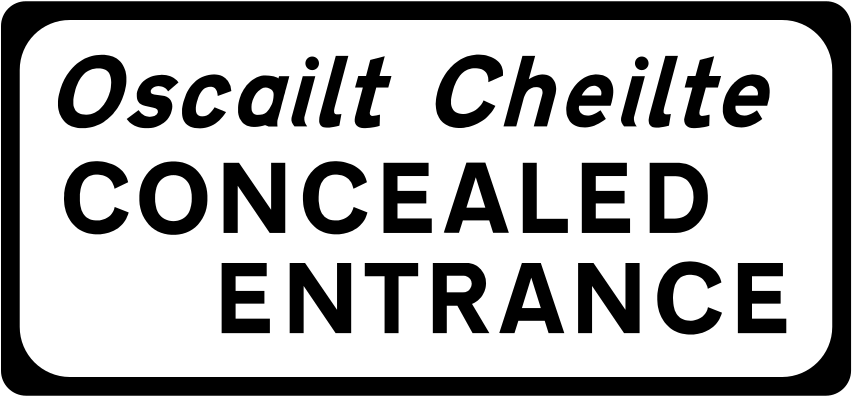 Irish Traffic Sign: Concealed Entrance A common road sign in Ireland for concealed entrance. Driving Theory Test revision.