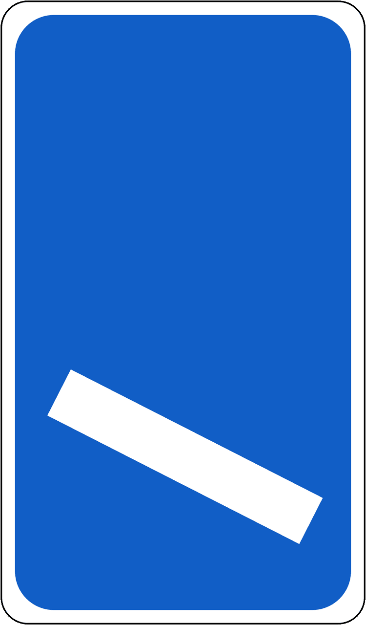 A common road sign in Ireland for countdown marker (motorway, 100m). Driving Theory Test revision.