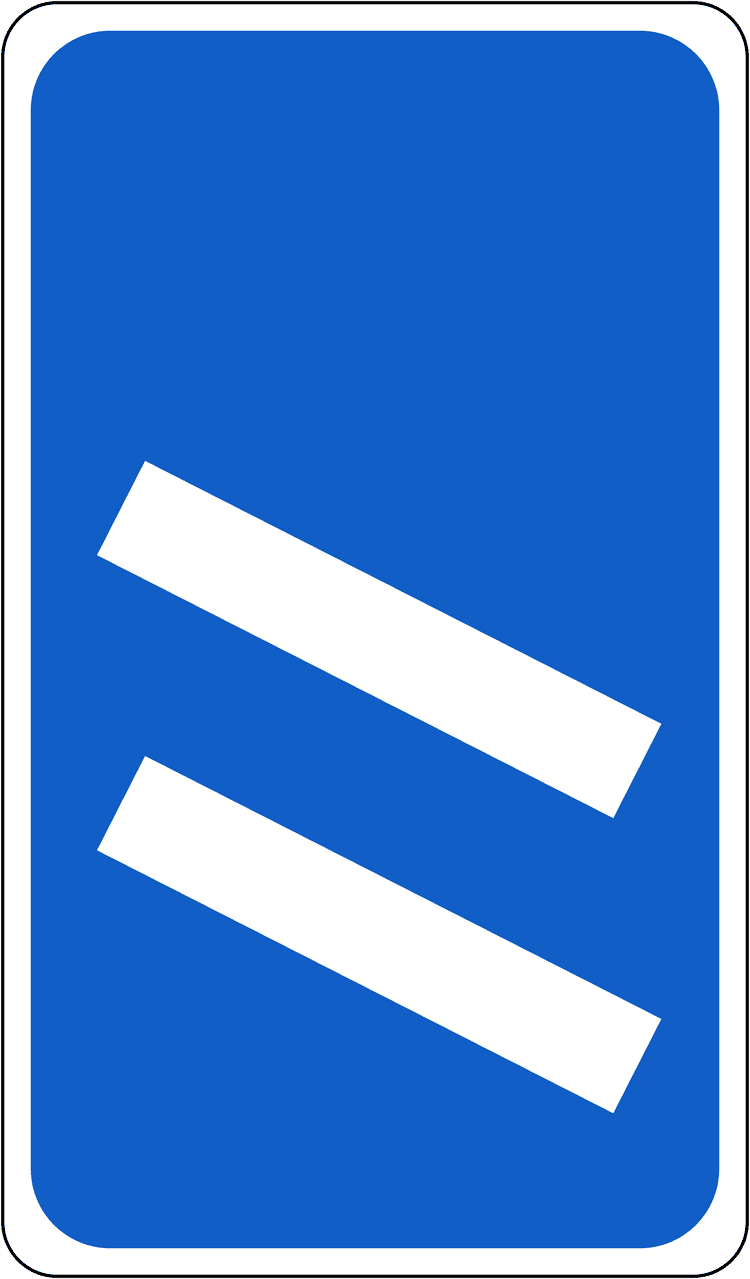 A common road sign in Ireland for countdown marker (motorway, 200m). Driving Theory Test revision.
