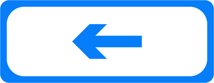 A common road sign in Ireland for cycle network arrow. Driving Theory Test revision.