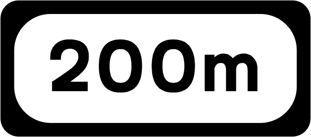 A common road sign in Ireland for distance. Driving Theory Test revision.