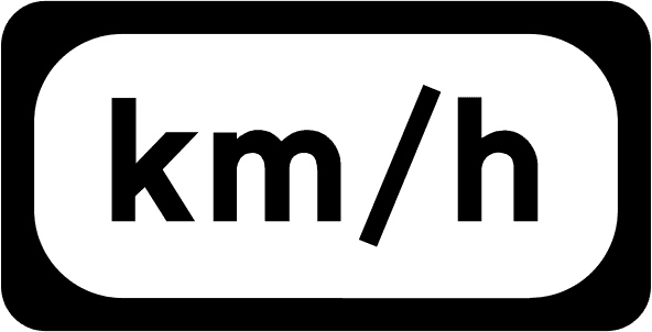 Irish Traffic Sign: kmh A common road sign in Ireland for kmh. Driving Theory Test revision.