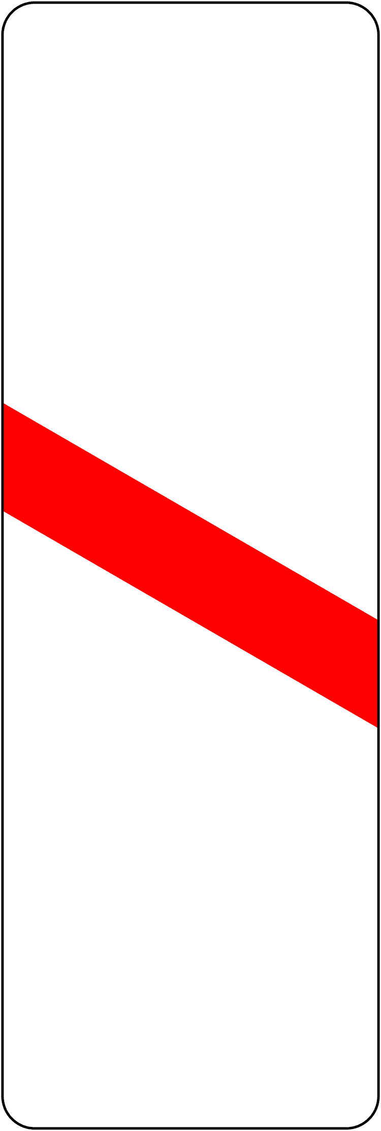 A triangular warning traffic sign in Ireland depicting level crossing countdown marker 100 m. Memorize for DTT.