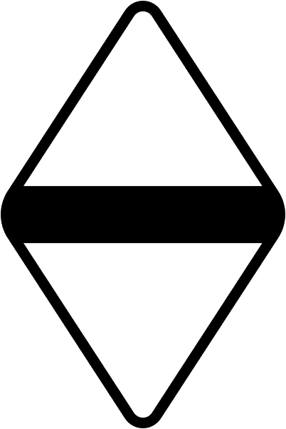 A regulatory road sign in Ireland enforcing lrt stop. Essential for the Driving Theory Test.