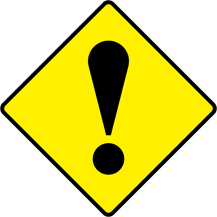 Irish Warning Sign: Other Hazard - Driving Theory Test Prep A triangular warning traffic sign in Ireland depicting other hazard. Memorize for DTT.