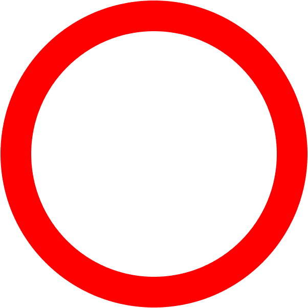 A regulatory road sign in Ireland enforcing pedestrianised street. Essential for the Driving Theory Test.