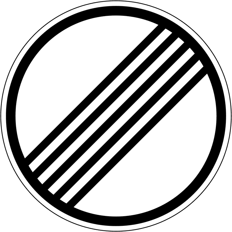 A regulatory road sign in Ireland enforcing rural speed limit. Essential for the Driving Theory Test.