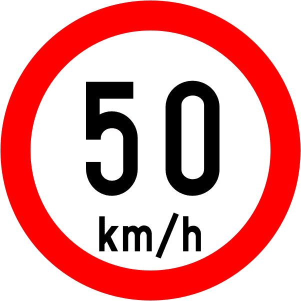 Speed Limit 50 Km