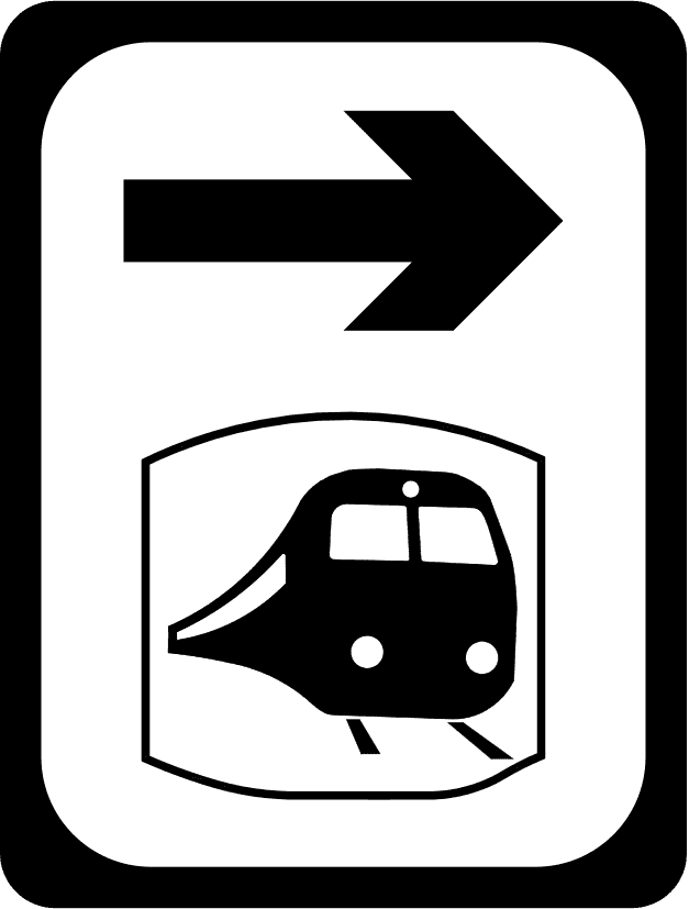 Irish Traffic Sign: Station Advance Direction A common road sign in Ireland for station advance direction. Driving Theory Test revision.